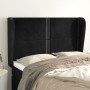 Cabecero con orejas de terciopelo negro 147x23x118/128 cm en Cabeceros y pies de cama | Comprar online en Foro24