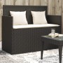 Gartenbank mit Kissen synthetisches Rattan schwarz von , Gartenbänke - Ref: Foro24-365760, Preis: 175,50 €, Rabatt: %