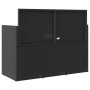 Gartenbank mit Kissen synthetisches Rattan schwarz von , Gartenbänke - Ref: Foro24-365760, Preis: 175,50 €, Rabatt: %