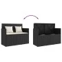 Garden bench with black synthetic rattan cushions by , garden benches - Ref: Foro24-365760, Price: 224,62 €, Discount: %