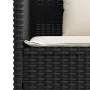 Garden bench with black synthetic rattan cushions by , garden benches - Ref: Foro24-365760, Price: 224,62 €, Discount: %