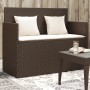 Gartenbank mit Kissen Kunstrattan braun von , Gartenbänke - Ref: Foro24-365762, Preis: 188,54 €, Rabatt: %