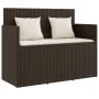 Garden bench with brown synthetic rattan cushions by , garden benches - Ref: Foro24-365762, Price: 206,86 €, Discount: %