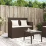 Garden bench with brown synthetic rattan cushions by , garden benches - Ref: Foro24-365762, Price: 206,86 €, Discount: %