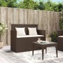 Gartenbank mit Kissen Kunstrattan braun von , Gartenbänke - Ref: Foro24-365762, Preis: 188,54 €, Rabatt: %