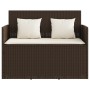 Gartenbank mit Kissen Kunstrattan braun von , Gartenbänke - Ref: Foro24-365762, Preis: 188,54 €, Rabatt: %