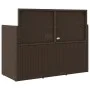 Garden bench with brown synthetic rattan cushions by , garden benches - Ref: Foro24-365762, Price: 206,86 €, Discount: %