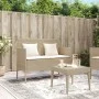 Garden bench with beige synthetic rattan cushions by , garden benches - Ref: Foro24-365774, Price: 176,26 €, Discount: %