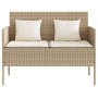 Gartenbank mit Kissen synthetisches Rattan beige von , Gartenbänke - Ref: Foro24-365774, Preis: 168,11 €, Rabatt: %