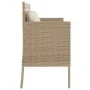 Garden bench with beige synthetic rattan cushions by , garden benches - Ref: Foro24-365774, Price: 176,26 €, Discount: %