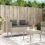Banco de jardín con cojines ratán sintético gris claro de , Bancos de jardín - Ref: Foro24-365776, Precio: 148,90 €