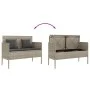 Gartenbank mit Kissen synthetisches Rattan hellgrau von , Gartenbänke - Ref: Foro24-365776, Preis: 167,89 €, Rabatt: %