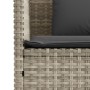 Light gray synthetic rattan bench with cushions by , garden benches - Ref: Foro24-365776, Price: 157,74 €, Discount: %