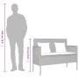 Light gray synthetic rattan bench with cushions by , garden benches - Ref: Foro24-365776, Price: 157,74 €, Discount: %