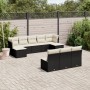 Gartensofa-Set 10-teilig mit schwarzen synthetischen Rattankissen von , Gartensets - Ref: Foro24-3250125, Preis: 532,61 €, Ra...