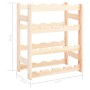 Pine wood wine rack for 16 bottles by vidaXL, Wine racks - Ref: Foro24-286192, Price: 20,40 €, Discount: %