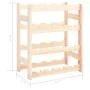 Pine wood wine rack for 16 bottles by vidaXL, Wine racks - Ref: Foro24-286192, Price: 21,14 €, Discount: %