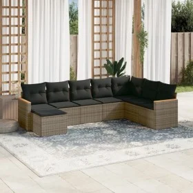 8-piece garden sofa set and gray synthetic rattan cushions by , Garden sets - Ref: Foro24-3258651, Price: 476,76 €, Discount: %