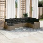 8-teiliges Gartensofa-Set und graue synthetische Rattankissen von , Gartensets - Ref: Foro24-3258651, Preis: 499,71 €, Rabatt: %