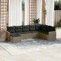 Set de sofás de jardín 8 pzas y cojines ratán sintético gris de , Conjuntos de jardín - Ref: Foro24-3258651, Precio: 475,38 €...