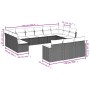 Garden sofa set with cushions 13 pieces beige synthetic rattan by , Garden sets - Ref: Foro24-3258859, Price: 849,63 €, Disco...