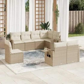 Gartensofa-Set mit beigen Kissen 8 Stück PE-Rattan von , Gartensets - Ref: Foro24-3252775, Preis: 656,90 €, Rabatt: %