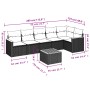 7-piece garden dining set and black synthetic rattan cushions by , Garden sets - Ref: Foro24-3258394, Price: 470,74 €, Discou...