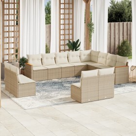 12-teiliges Gartensofa-Set und braune synthetische Rattankissen von , Gartensets - Ref: Foro24-3258873, Preis: 786,79 €, Raba...