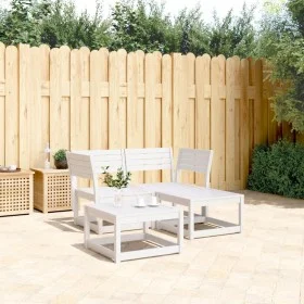 Garden sofa set 3 pieces solid white pine wood by , Garden sets - Ref: Foro24-3216986, Price: 269,29 €, Discount: %