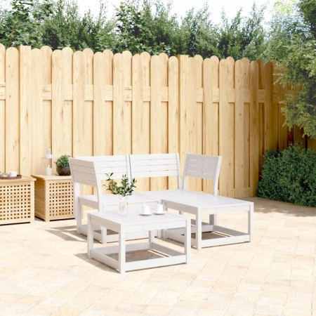Juego de sofás de jardín 3 piezas madera maciza de pino blanco de , Conjuntos de jardín - Ref: Foro24-3216986, Precio: 272,79...