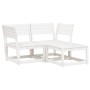 Gartensofa-Set 3-teilig aus massivem weißem Kiefernholz von , Gartensets - Ref: Foro24-3216986, Preis: 272,79 €, Rabatt: %
