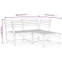 Gartensofa-Set 3-teilig aus massivem weißem Kiefernholz von , Gartensets - Ref: Foro24-3216986, Preis: 269,29 €, Rabatt: %