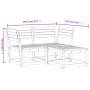 Gartensofa-Set 3-teilig aus massivem weißem Kiefernholz von , Gartensets - Ref: Foro24-3216986, Preis: 272,79 €, Rabatt: %