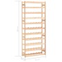 Pine wood wine rack for 77 bottles by vidaXL, Wine racks - Ref: Foro24-286197, Price: 61,41 €, Discount: %