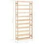 Pine wood wine rack for 77 bottles by vidaXL, Wine racks - Ref: Foro24-286197, Price: 68,15 €, Discount: %