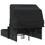 Double sun lounger with hood and black synthetic rattan cushions by , Loungers - Ref: Foro24-365807, Price: 348,89 €, Discoun...
