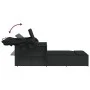 Double sun lounger with hood and black synthetic rattan cushions by , Loungers - Ref: Foro24-365807, Price: 360,08 €, Discoun...