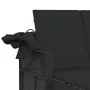 Double sun lounger with hood and black synthetic rattan cushions by , Loungers - Ref: Foro24-365807, Price: 360,08 €, Discoun...
