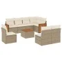 9-teiliges Gartensofa-Set mit beigen synthetischen Rattankissen von , Gartensets - Ref: Foro24-3260133, Preis: 594,63 €, Raba...