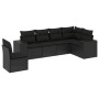6-piece garden sofa set and black synthetic rattan cushions by , Garden sets - Ref: Foro24-3222624, Price: 434,09 €, Discount: %