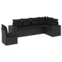 6-piece garden sofa set and black synthetic rattan cushions by , Garden sets - Ref: Foro24-3222624, Price: 463,12 €, Discount: %