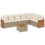Garden sofa set with beige cushions 8 pcs PE rattan by , Garden sets - Ref: Foro24-3260119, Price: 563,21 €, Discount: %