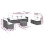 9-teiliges Gartensofa-Set mit beigen synthetischen Rattankissen von , Gartensets - Ref: Foro24-3258300, Preis: 511,82 €, Raba...