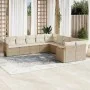 Garden sofa set with beige cushions 10 pieces synthetic rattan by , Garden sets - Ref: Foro24-3258754, Price: 665,42 €, Disco...