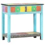 Hand-painted solid mango wood console table 80x35x75 cm by vidaXL, Side tables - Ref: Foro24-286160, Price: 172,57 €, Discoun...