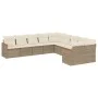 Gartensofa-Set mit beigen Kissen, 10-teilig, synthetisches Rattan von , Gartensets - Ref: Foro24-3258754, Preis: 665,42 €, Ra...