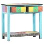 Hand-painted solid mango wood console table 80x35x75 cm by vidaXL, Side tables - Ref: Foro24-286160, Price: 172,57 €, Discoun...