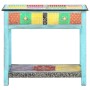 Mesa consola pintada a mano madera maciza de mango 80x35x75 cm de vidaXL, Mesas auxiliares - Ref: Foro24-286160, Precio: 166,...