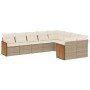 Set de sofás de jardín 9 pzas con cojines ratán sintético beige de , Conjuntos de jardín - Ref: Foro24-3260385, Precio: 657,1...