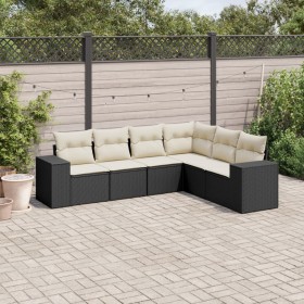 6-piece garden sofa set and black synthetic rattan cushions by , Garden sets - Ref: Foro24-3222605, Price: 354,48 €, Discount: %